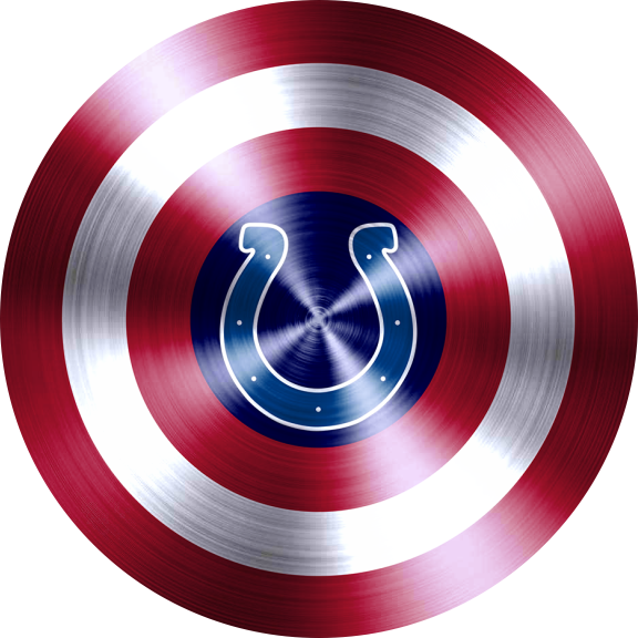 Captain American Shield With Indianapolis Colts Logo vinyl decal